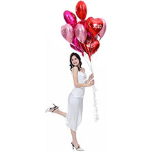Load image into Gallery viewer, 12 pcs Heart Balloons,18" Foil Love Balloons Mylar Balloons, XOXO LOVE SWEET BE MINE heart balloons Valentines Day Decorations Balloons for Valentines Day,Propose Marriage,Wedding Party,Wedding Décor Anniversary Backdrop & Birthday Party Supplies (TEXT HE