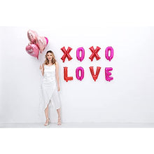 Load image into Gallery viewer, 16 Inch XOXO LOVE Letters Pink Red Foil Balloons (XOXOLOVE)