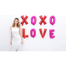 Load image into Gallery viewer, 16 Inch XOXO LOVE Letters Pink Red Foil Balloons (XOXOLOVE)