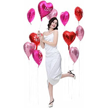 Load image into Gallery viewer, 12 pcs Heart Balloons,18" Foil Love Balloons Mylar Balloons, XOXO LOVE SWEET BE MINE heart balloons Valentines Day Decorations Balloons for Valentines Day,Propose Marriage,Wedding Party,Wedding Décor Anniversary Backdrop & Birthday Party Supplies (TEXT HE