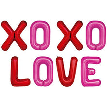 Load image into Gallery viewer, 16 Inch XOXO LOVE Letters Pink Red Foil Balloons (XOXOLOVE)