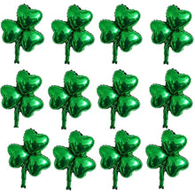 Load image into Gallery viewer, 12 PCS Shamrock Foil Balloons Clover Balloon 19 inch for St. Patrick's Day Party Birthday Party Shamrock Balloon Irish Festival Party St. Patrick's Day