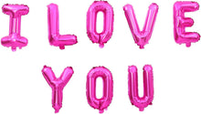 Load image into Gallery viewer, 16 Inch I LOVE YOU Alphabet Letters Foil Balloons Set for Valentines Day,Propose Marriage,Wedding Party,Anniversary Backdrop Party Supplies for her,girlfriend (I Love You More(Red))