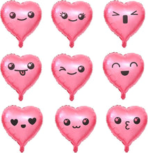 Load image into Gallery viewer, 18 pcs Heart Balloons 18" Foil Love Balloons with Letter Mylar Balloons heart balloons for Valentines Day Propose Marriage Wedding Anniversary Backdrop Birthday Party Supplies (Red+Pink+RSG)