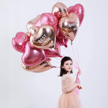 Load image into Gallery viewer, 18 Pcs Mother’s Day Party Balloons Kit Decorations 16 inch Foil Balloon Set Happy Mother's Day Best Mom Balloon Set Heart Shape Set Decoration for Mother's Day Decoration (ROSE GOLD PINK)