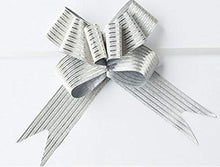 Load image into Gallery viewer, 40 PCS Pull Bow,Medium, 4 Inches,Sparkling Bow, Wedding Decorations, Christmas Gift Ribbons, 40 pcs,Sparkling (Silver Stripe)