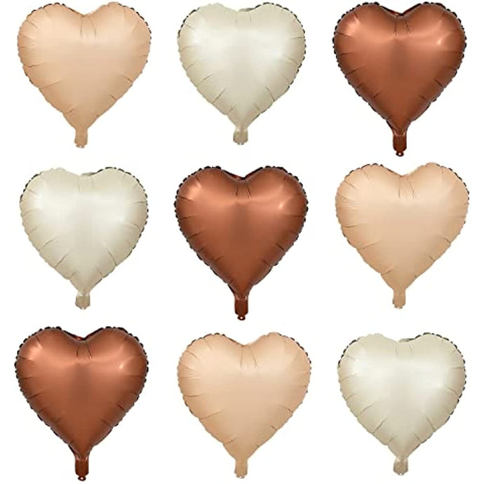 24 pcs Boho Heart Balloons 18